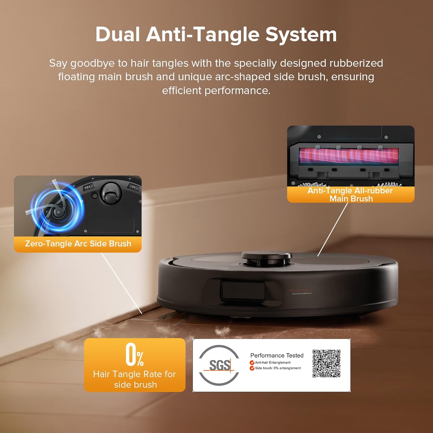 Robot Vacuum Mop 10000Pa Auto Empty Wash Dry LiDAR Mapping