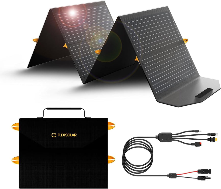 120W Foldable Solar Panel Charger USB C DC ETFE IP67
