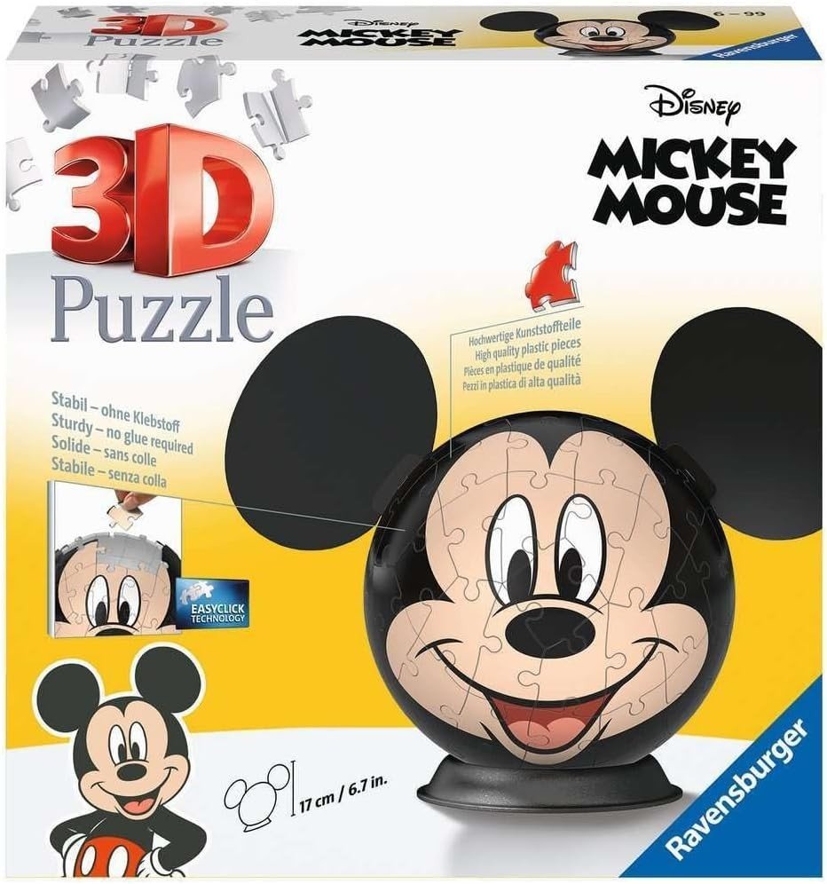 72pc 3D Puzzle Ball Cartoon Mouse Collectible Desk Display Toy Gift - Kwikley