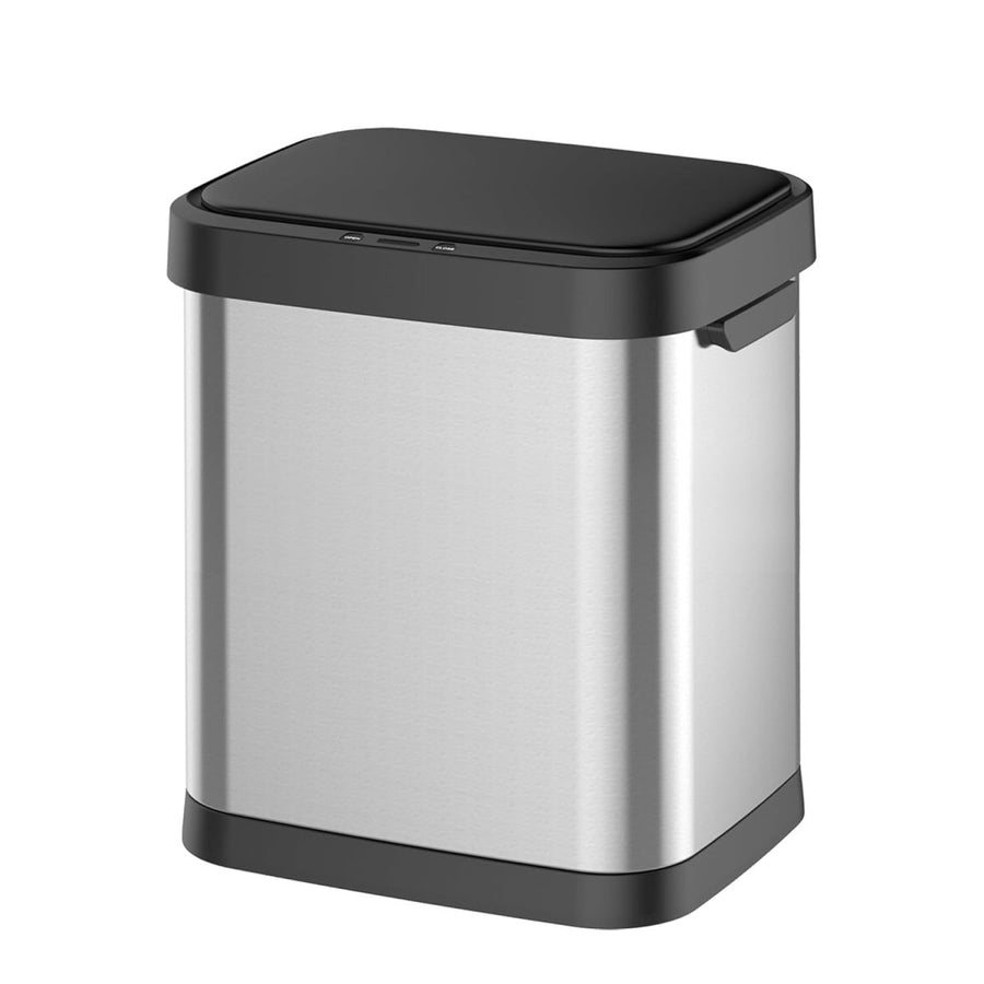 8 Gallon Touchless Trash Can Stainless Steel Soft Close Slim - Kwikley