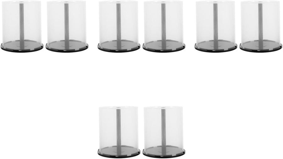 8 Pack CD DVD Storage Boxes Clear Plastic Disc Organizer Stackable - Kwikley