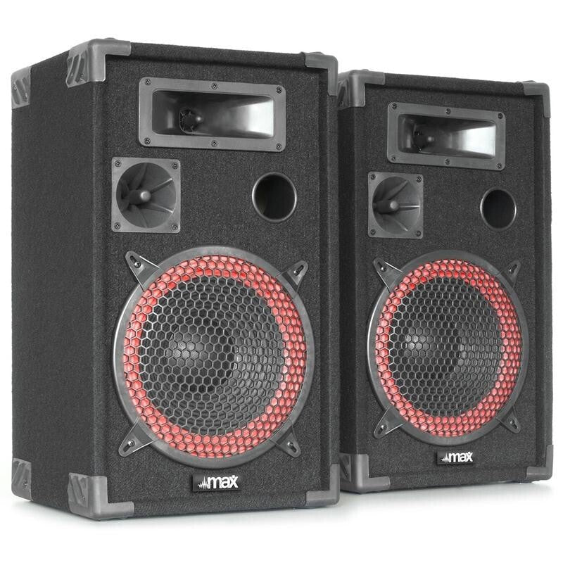 8" Passive DJ Speakers Pair 500W – Party Sound System for Events & Gigs - Kwikley