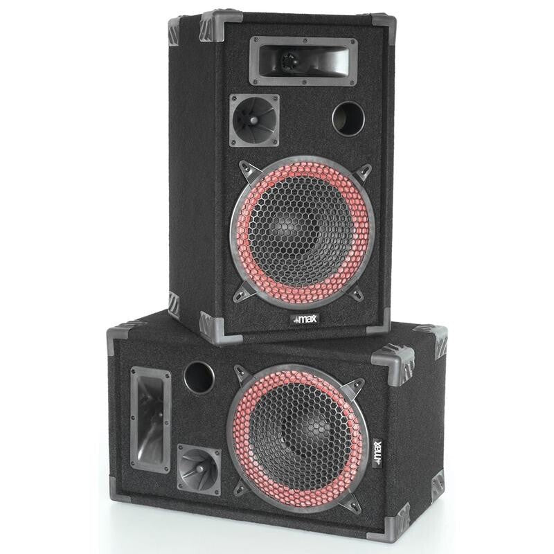8" Passive DJ Speakers Pair 500W – Party Sound System for Events & Gigs - Kwikley