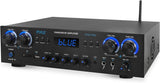 800W 4 Channel Bluetooth Stereo Amplifier USB SD FM Karaoke
