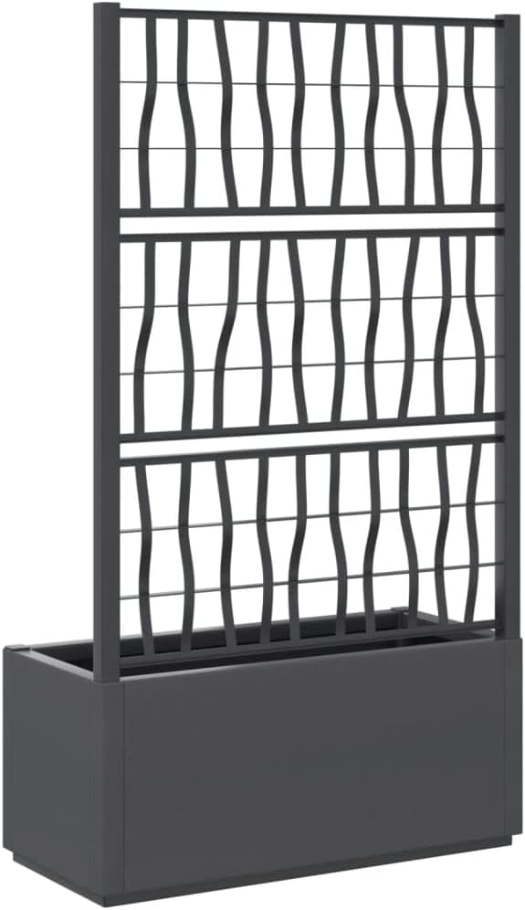 80L Garden Planter with Trellis 140cm Outdoor Climbing Plant Pot - Kwikley