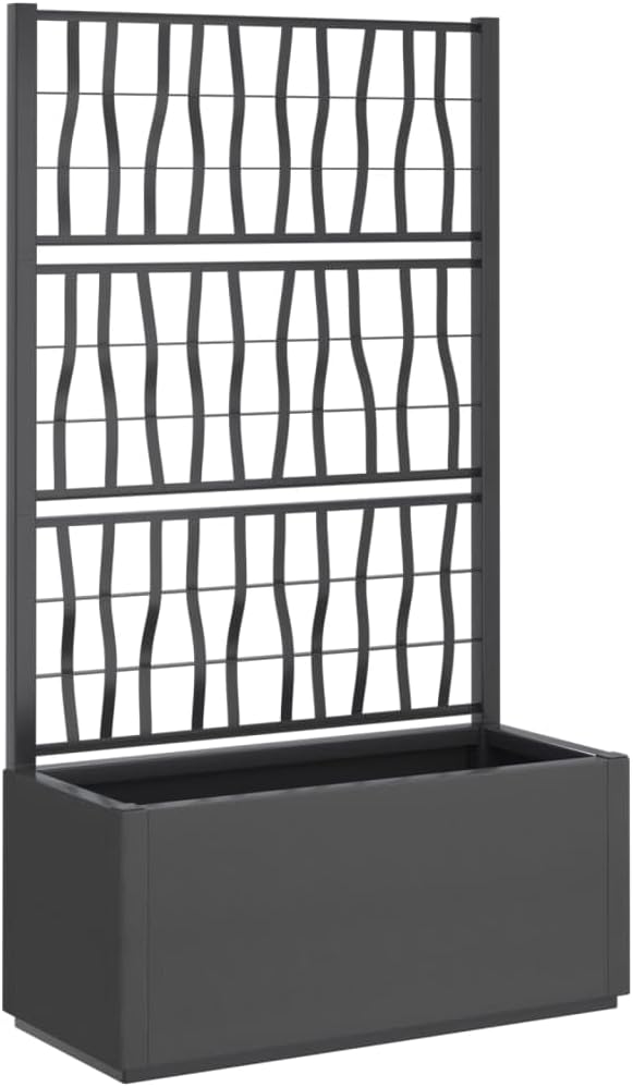 80L Garden Planter with Trellis 140cm Outdoor Climbing Plant Pot - Kwikley