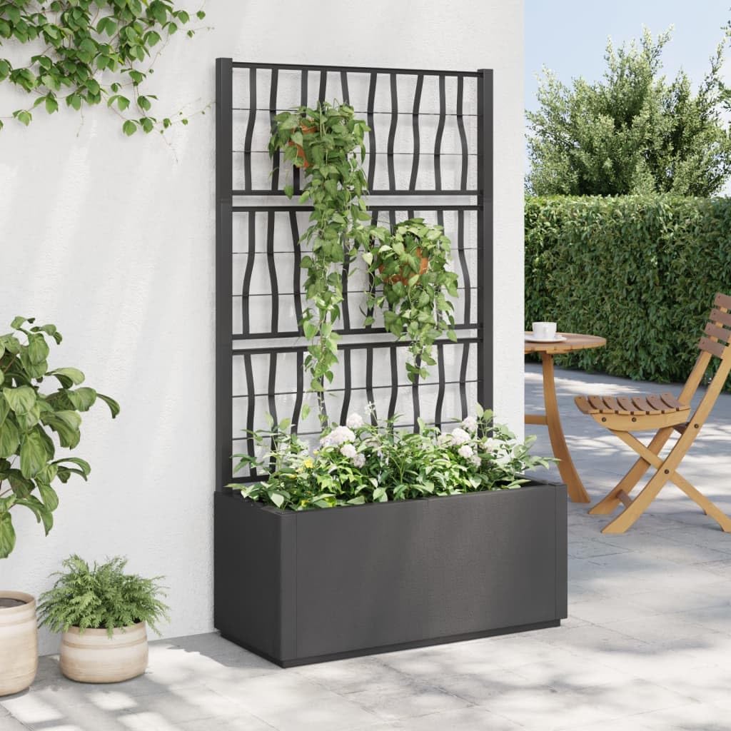 80L Garden Planter with Trellis 140cm Outdoor Climbing Plant Pot - Kwikley