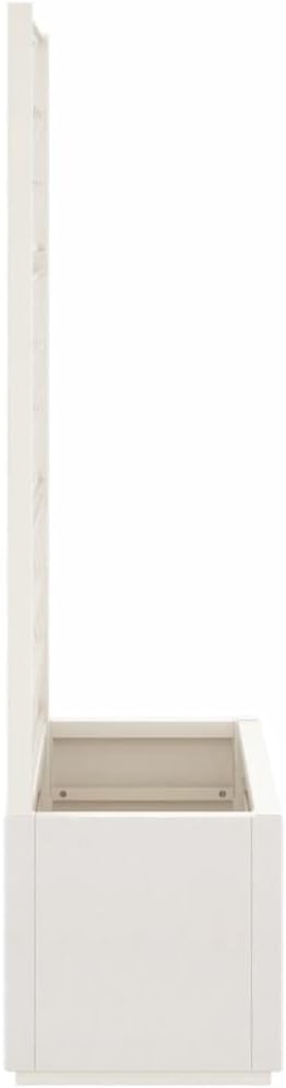 80L Garden Planter with Trellis 140cm Outdoor White Plant Box - Kwikley
