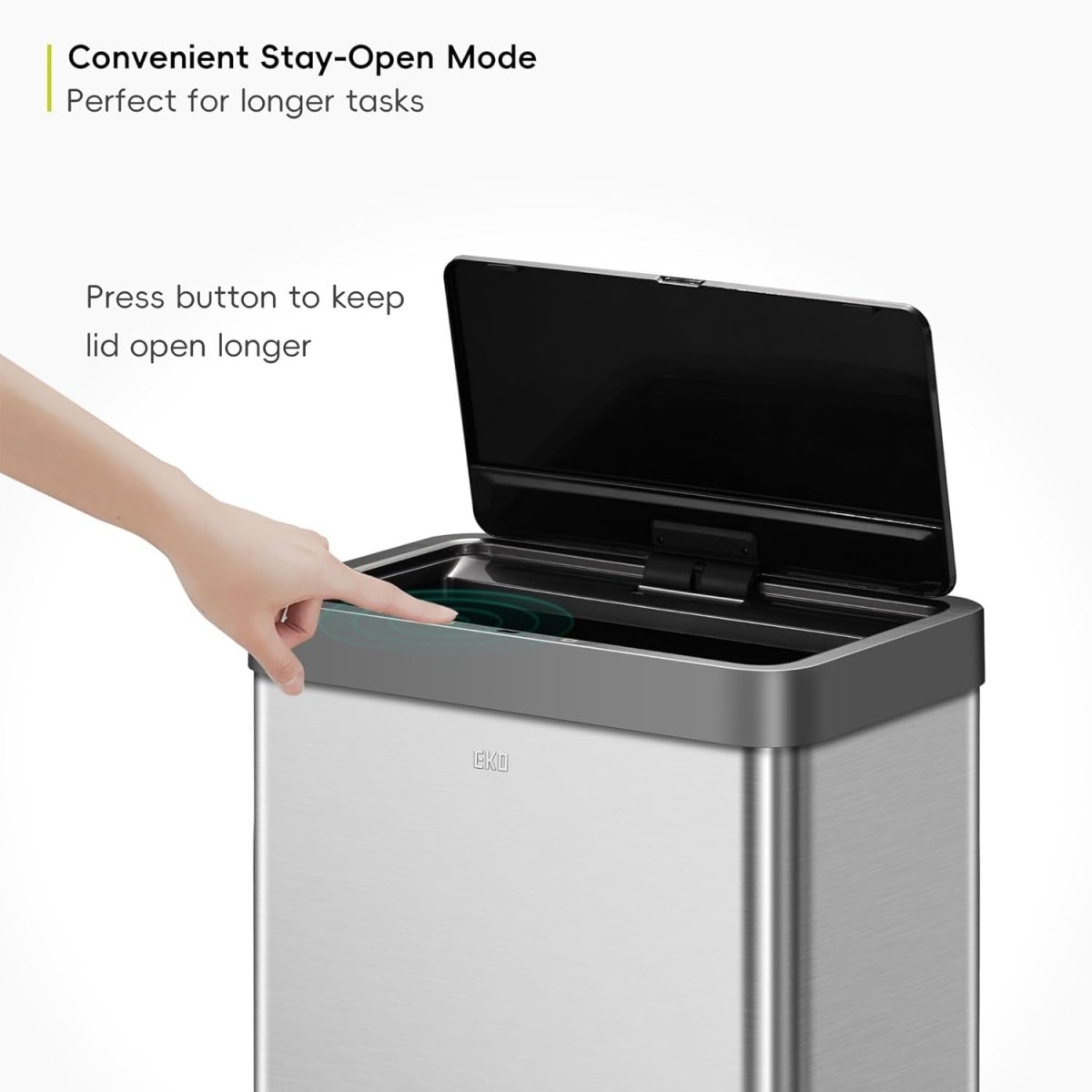 80L Stainless Steel Sensor Bin Touchless Soft Close - Kwikley