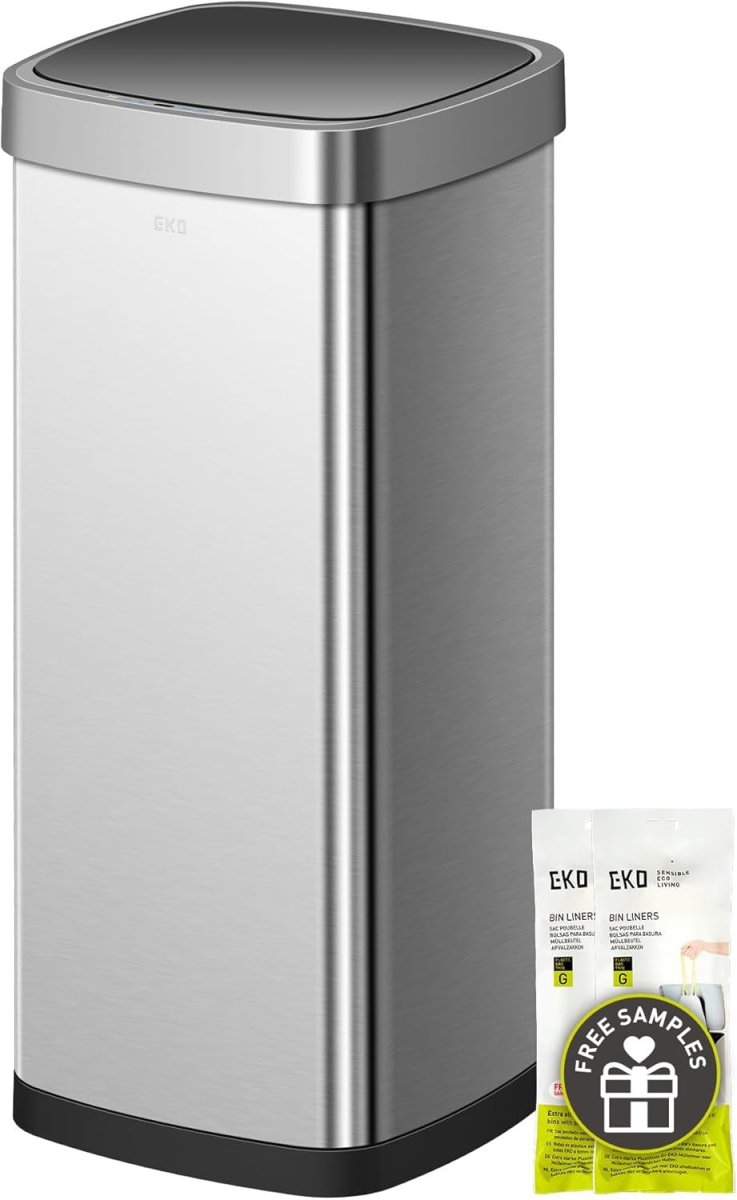 80L Touchless Kitchen Trash Can Stainless Steel Motion Sensor Bin - Kwikley