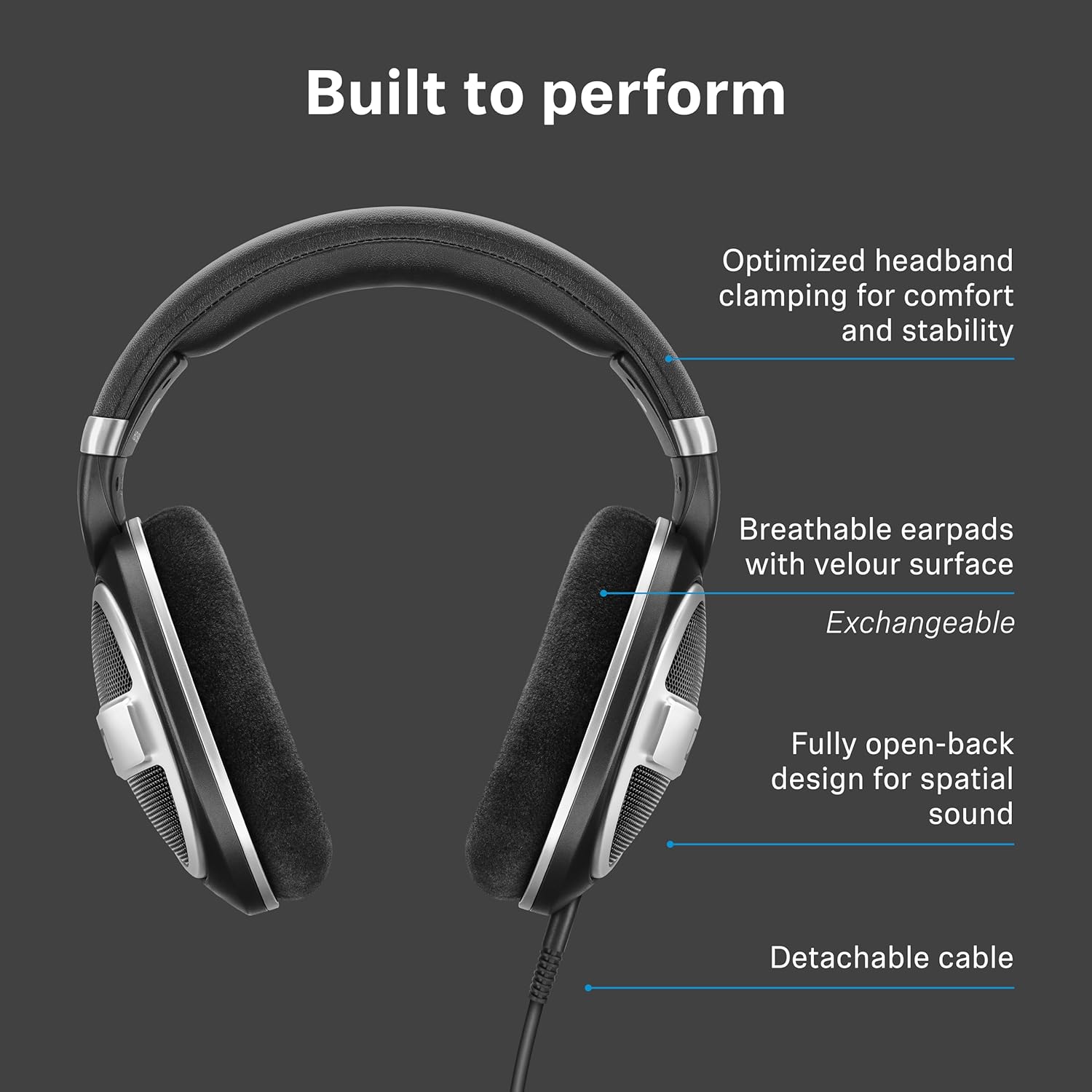 Open Back Wired Over Ear Headphones Audiophile Sound 3.5mm