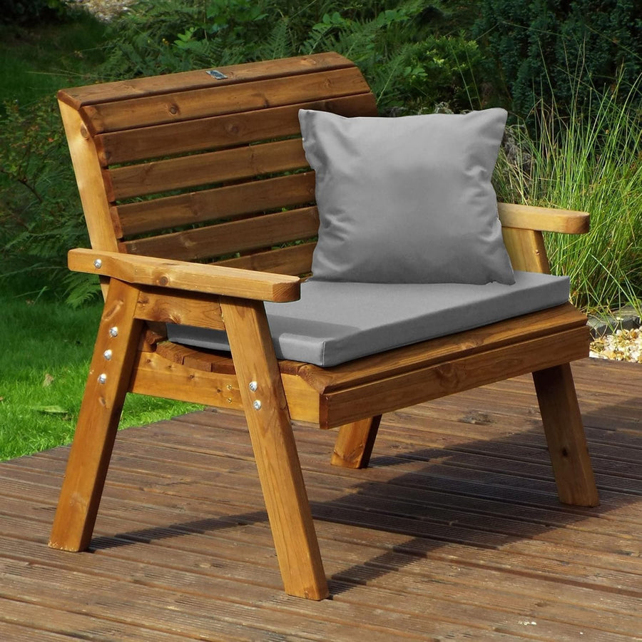 2 Seater Wooden Garden Bench Scandinavian Redwood Patio Seat