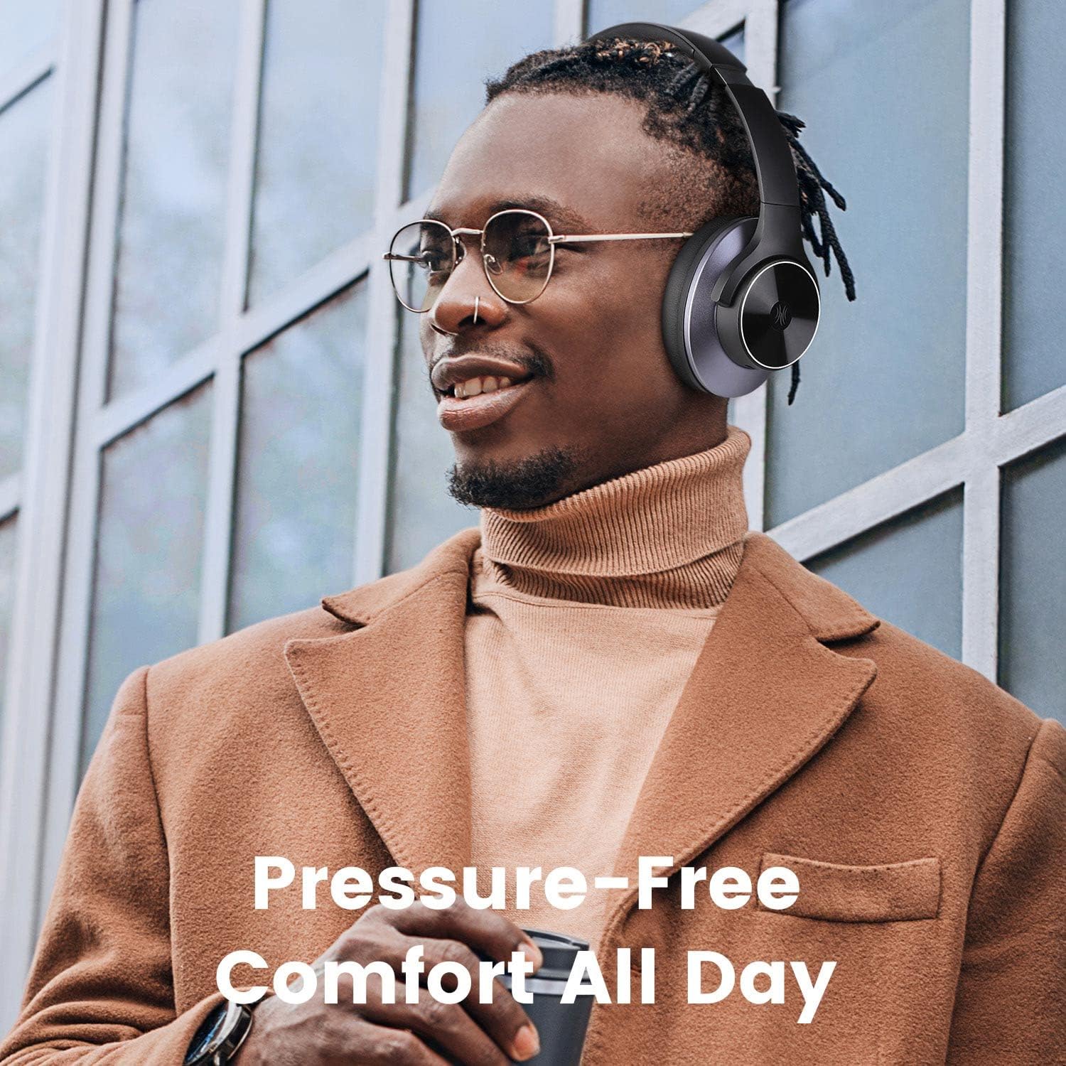 Bluetooth Noise Cancelling Over Ear Headphones 62H Battery