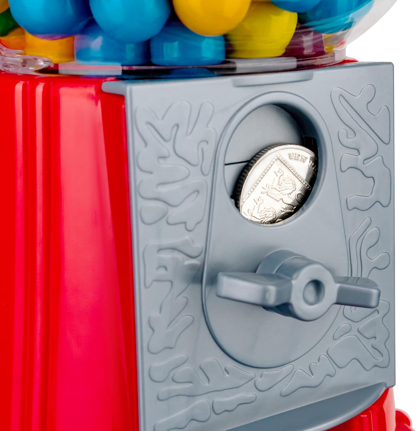 Retro Gumball Machine Coin Operated Sweet Dispenser Kids Red