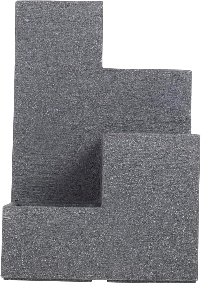 4 Tier Stepped Planter Outdoor Indoor Flower Pot Dark Grey