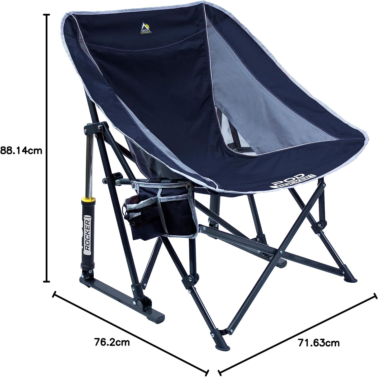 Portable Rocking Camping Chair Foldable Blue