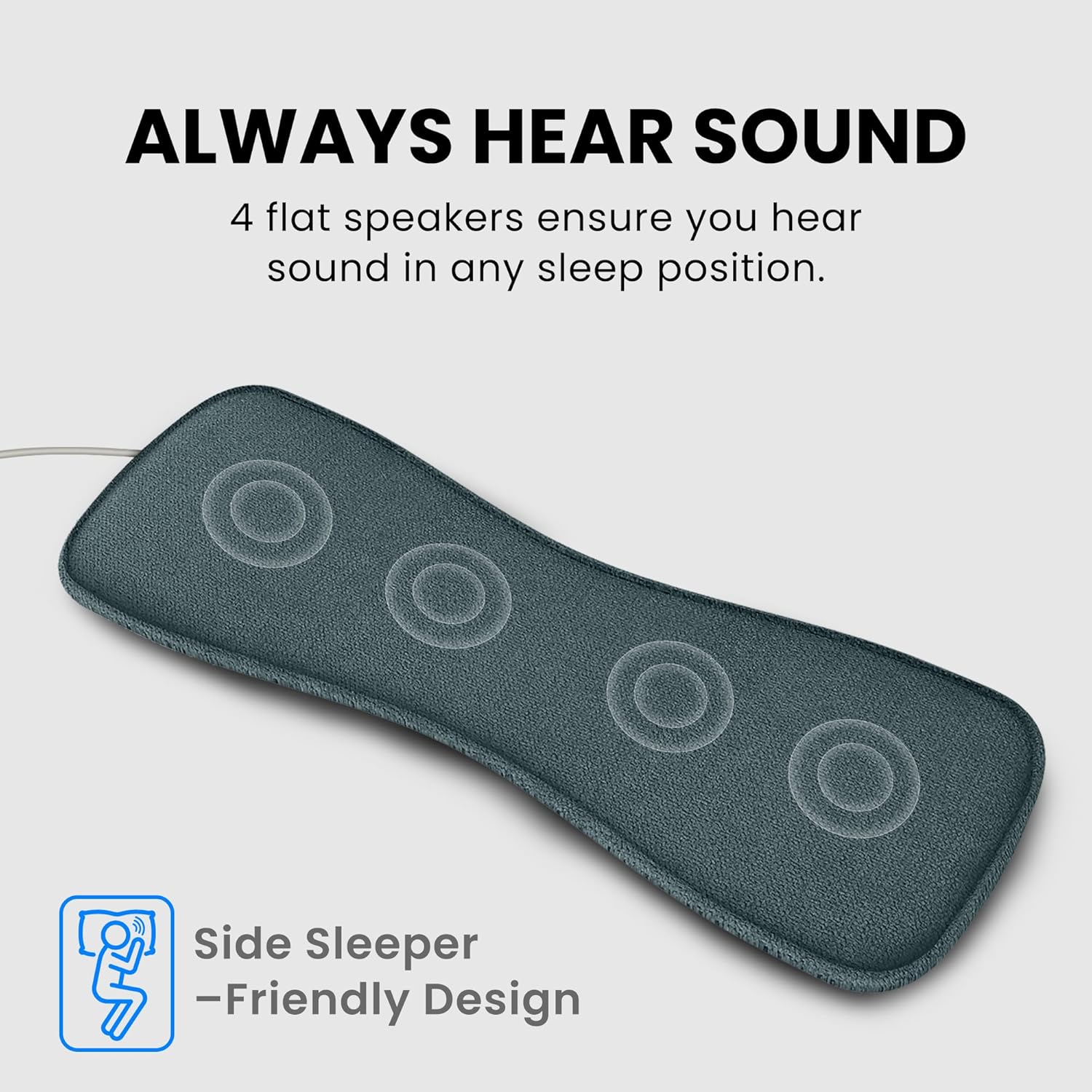 Bluetooth Pillow Speaker Sleep Audio White Noise Remote