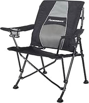 Ergonomic Camping Chair with Lumbar Support Black