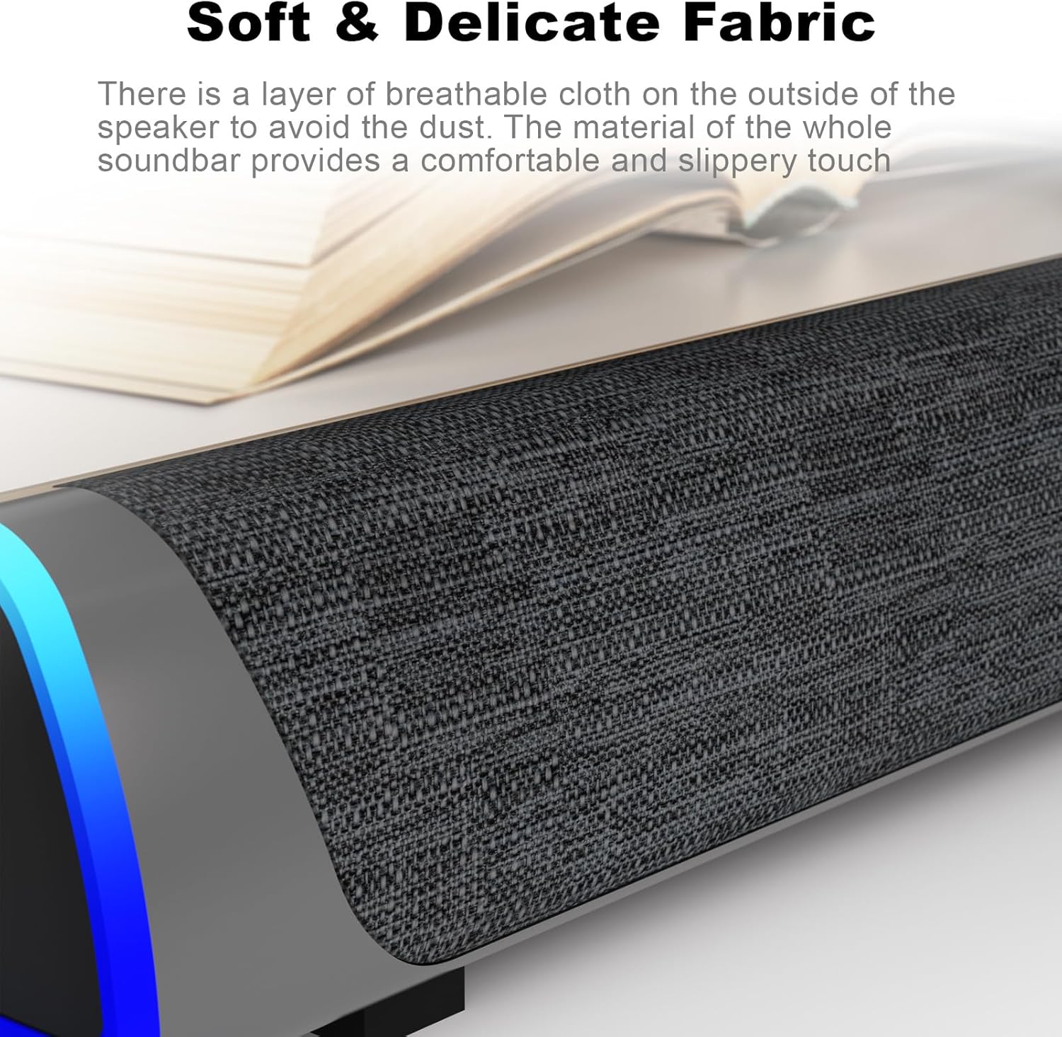 USB Computer Soundbar Speakers RGB LED Desktop PC Laptop
