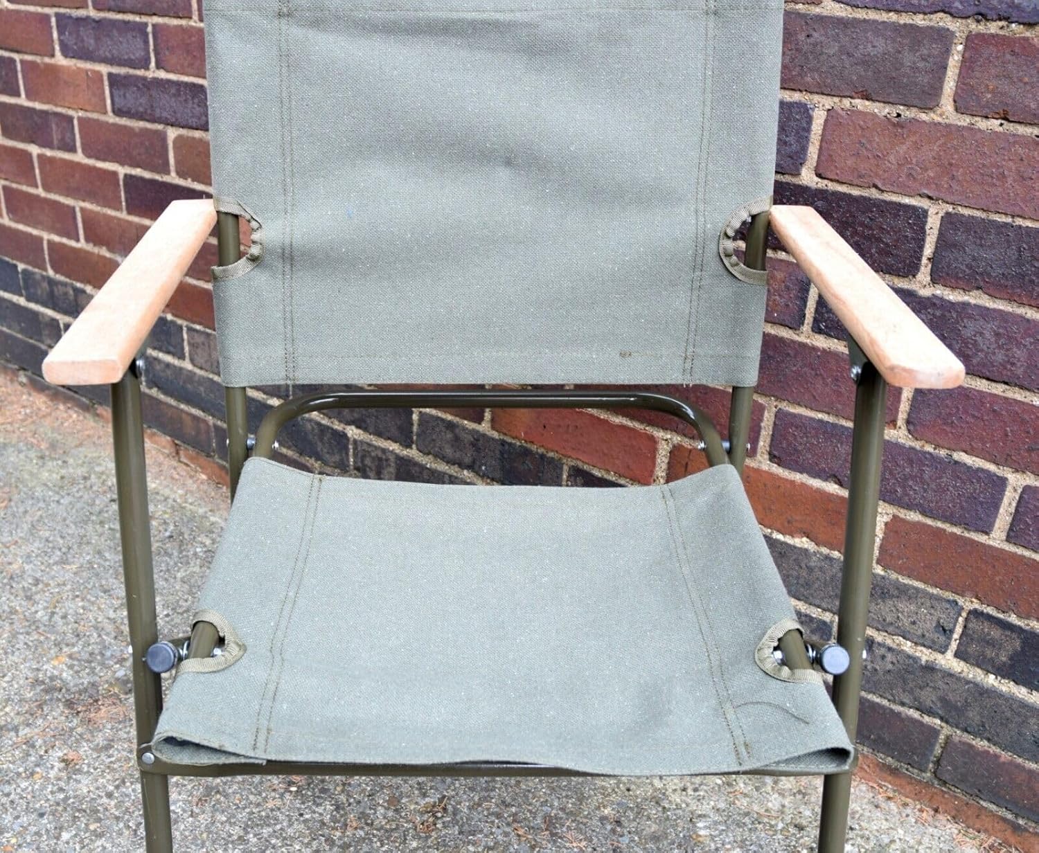 Lightweight Folding Camping Chair Canvas Seat Metal Frame