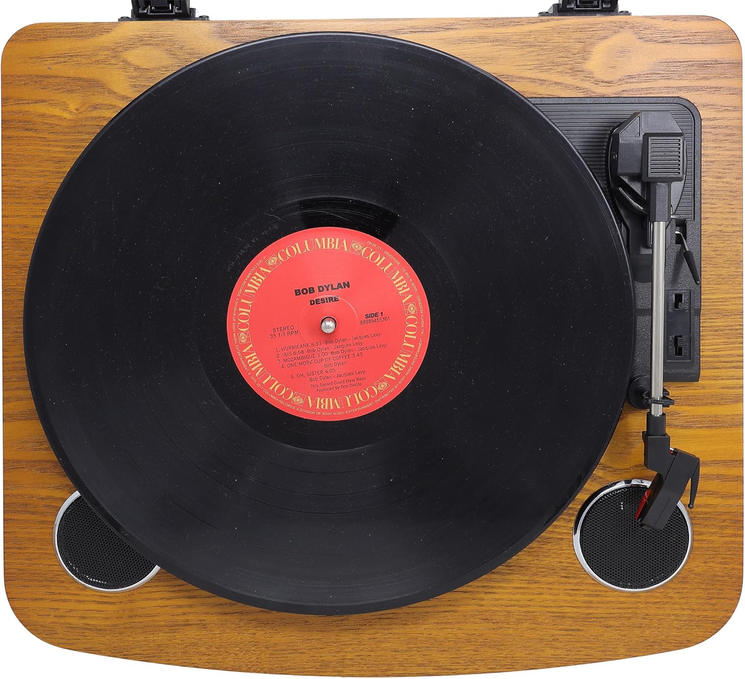 Bluetooth Vinyl Record Player USB SD Recording Stereo Wood