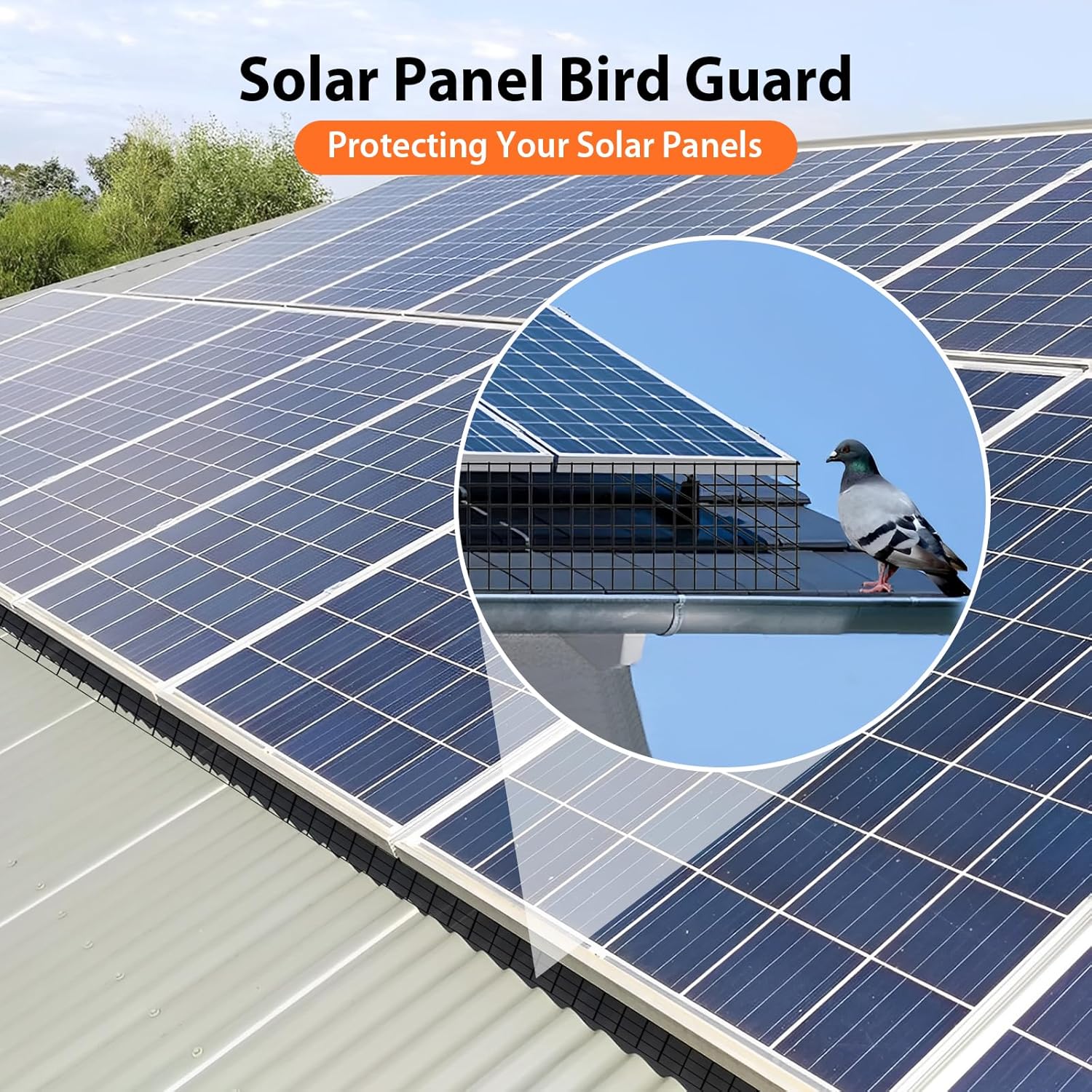 20CM x 30M Solar Panel Bird Mesh Proofing Kit Black