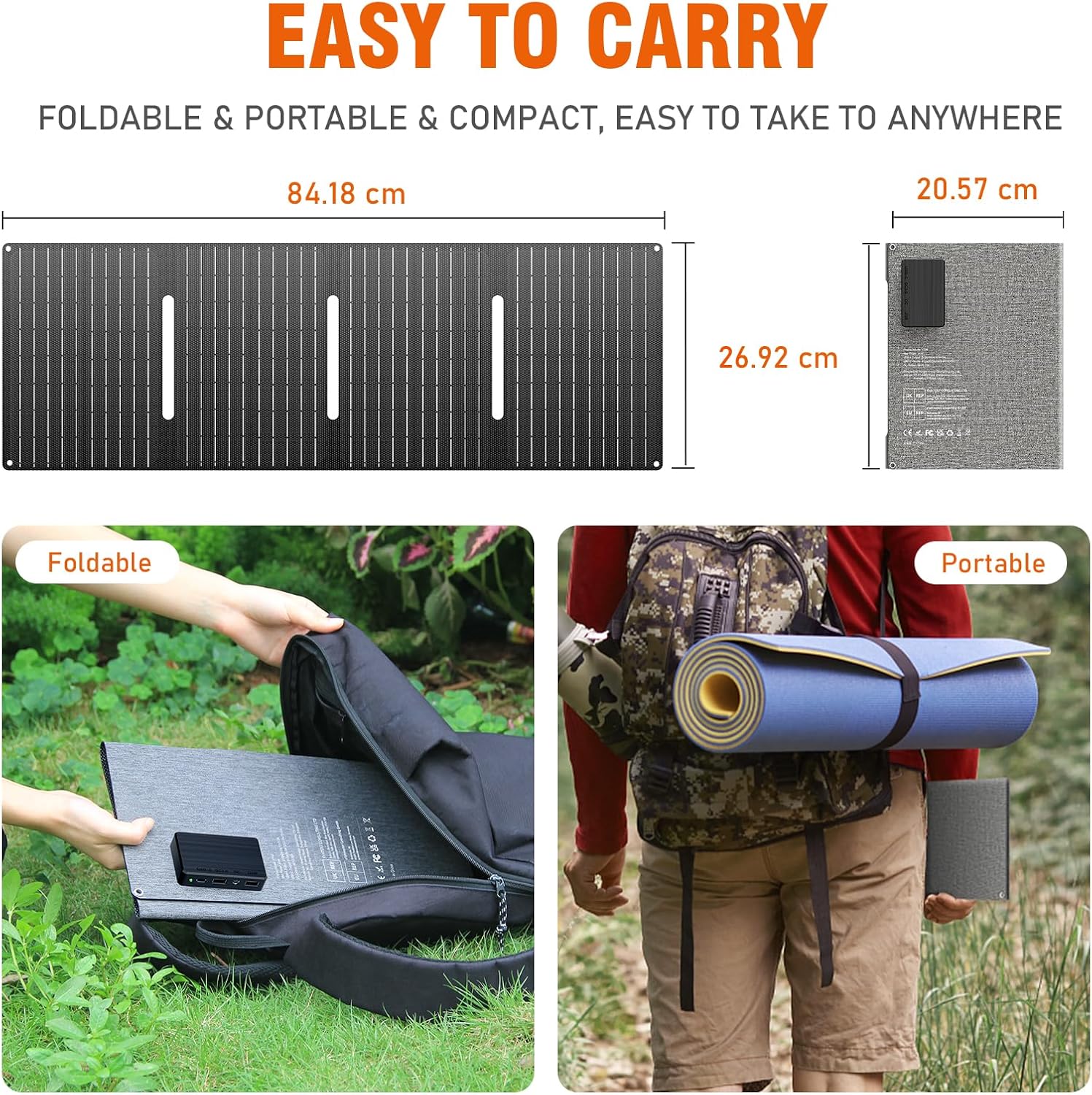 100W Portable Power Station With 40W Solar Panel 99Wh