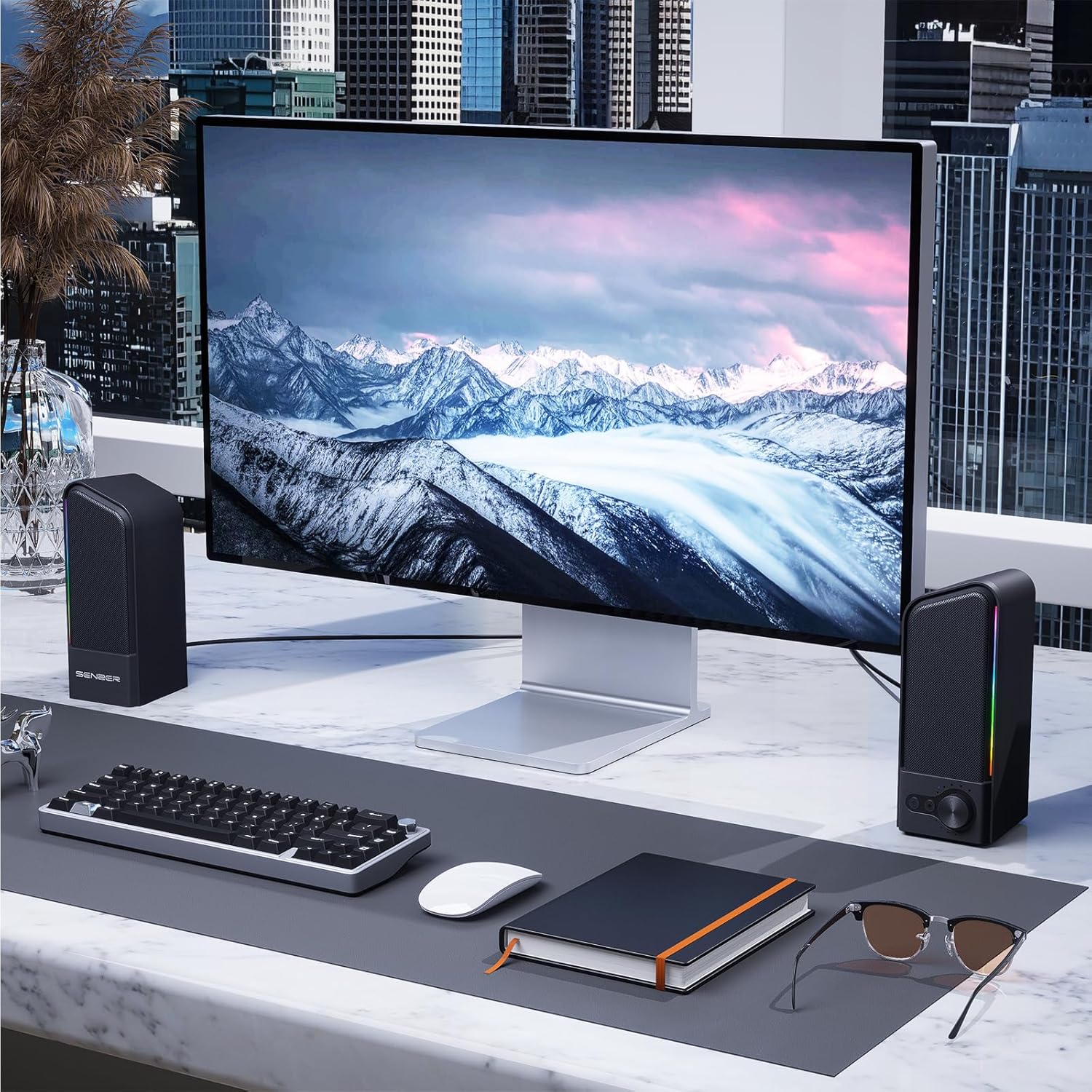 PC Soundbar Speaker USB Bluetooth RGB Desktop Gaming Audio