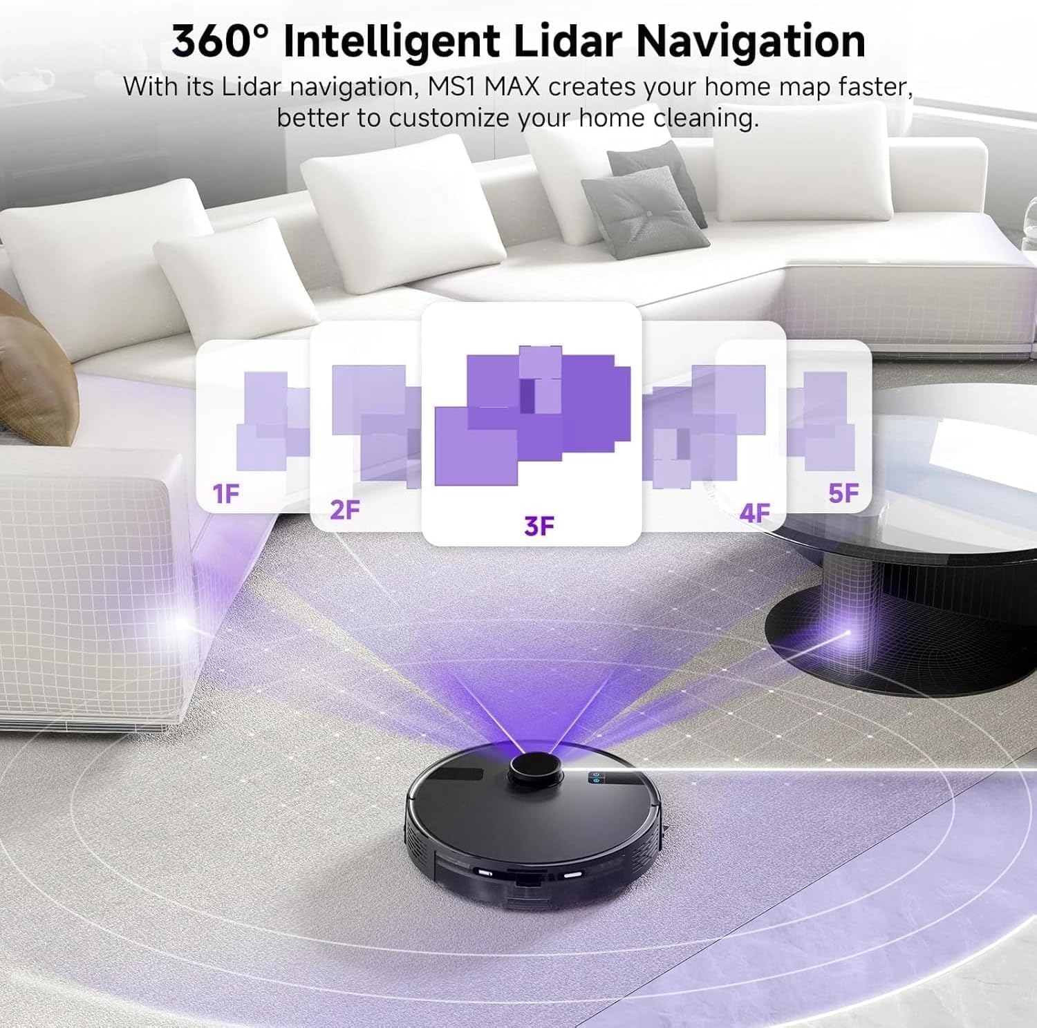 Robot Vacuum Mop 7000Pa Self Empty LiDAR Smart Cleaner