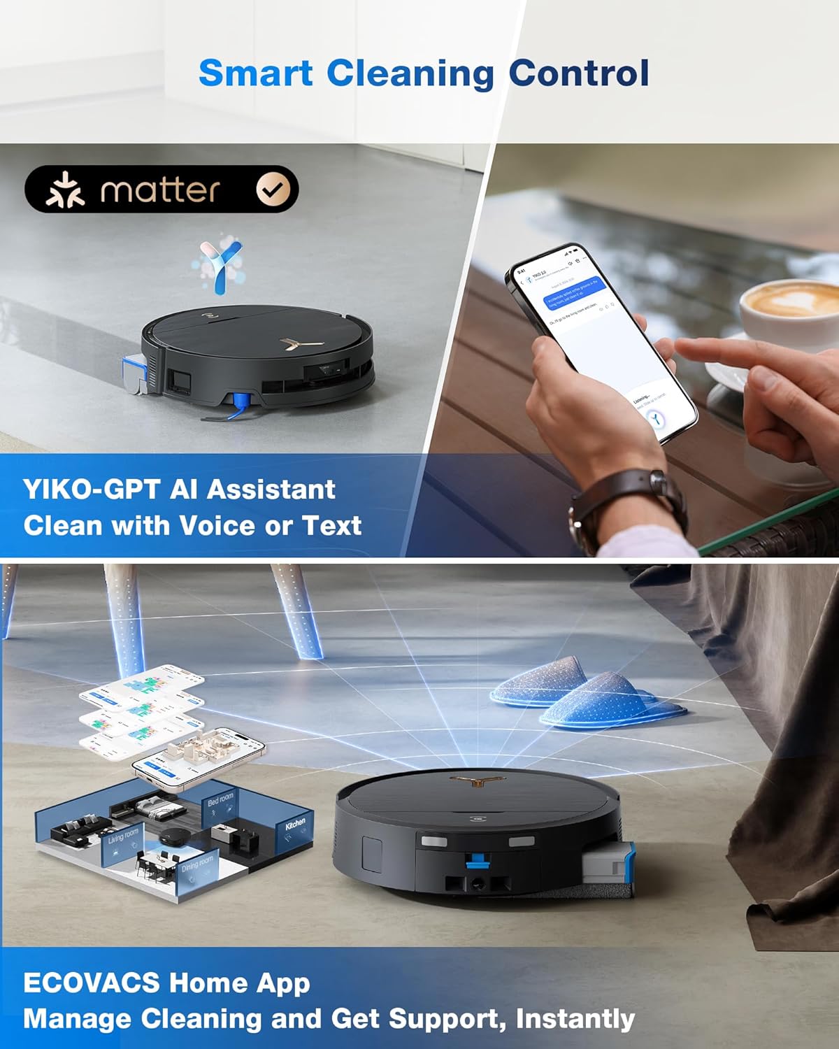 Robot Vacuum Mop 16600Pa Auto Wash Self Empty AI LiDAR WiFi