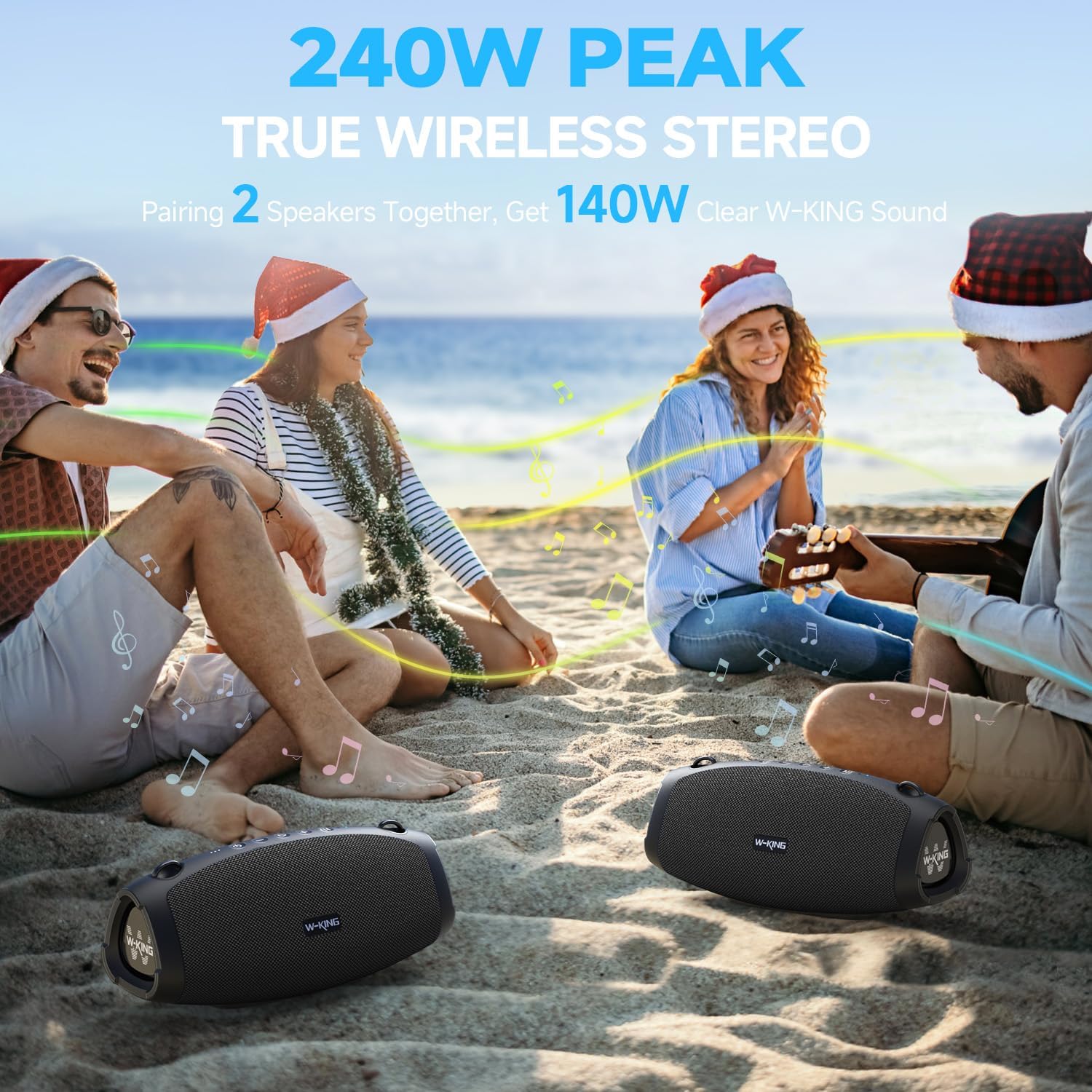 Bluetooth Speaker 120W Portable Loud Boombox Waterproof