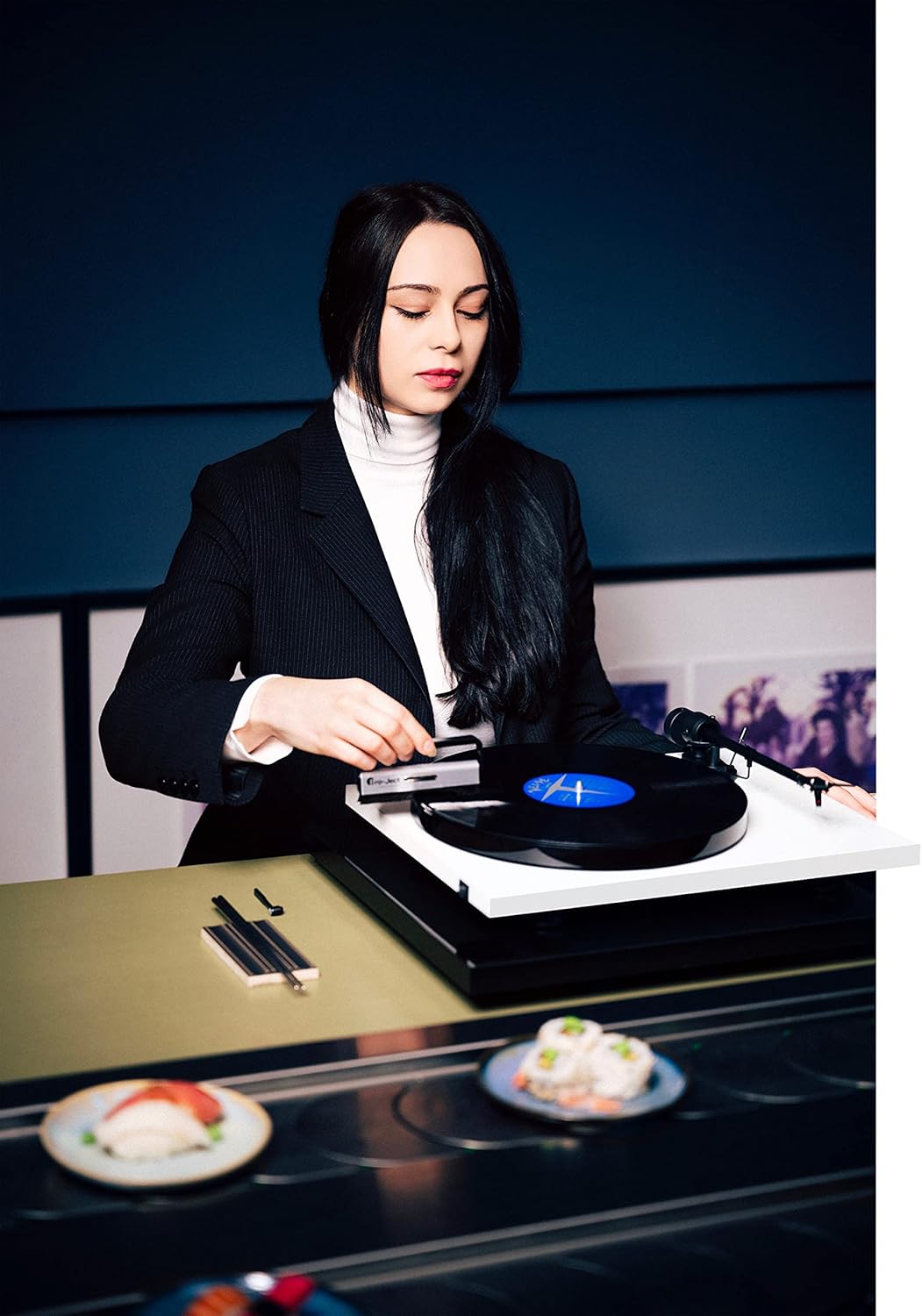 Bluetooth Belt Drive Record Player White 33 45 RPM Turntable