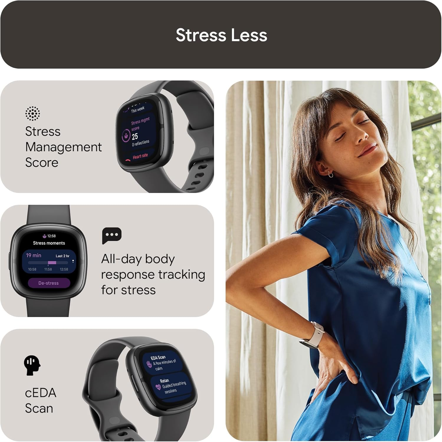 Premium Health Fitness Smart Watch GPS Sleep Stress Tracker