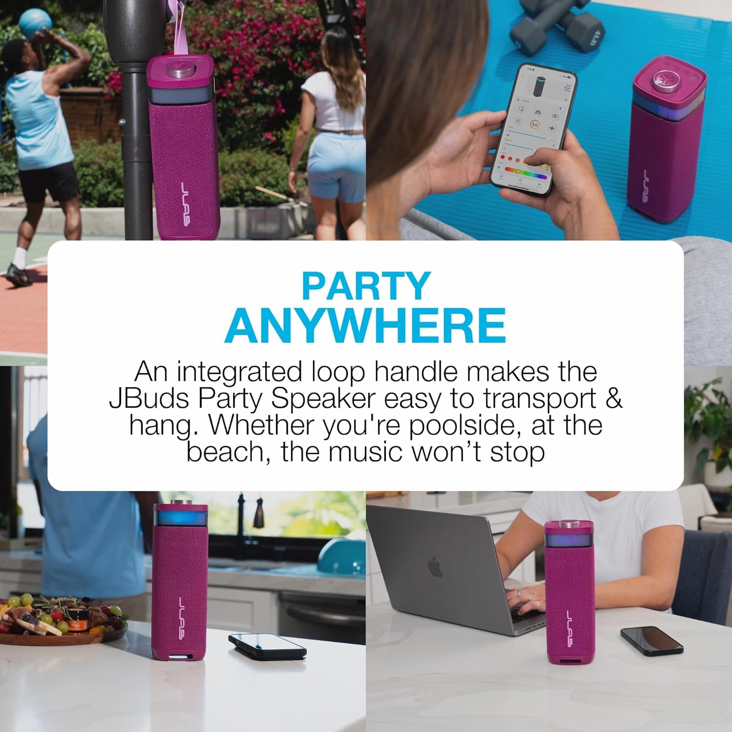 Bluetooth Party Speaker 30W Portable RGB Lights 12H Playtime