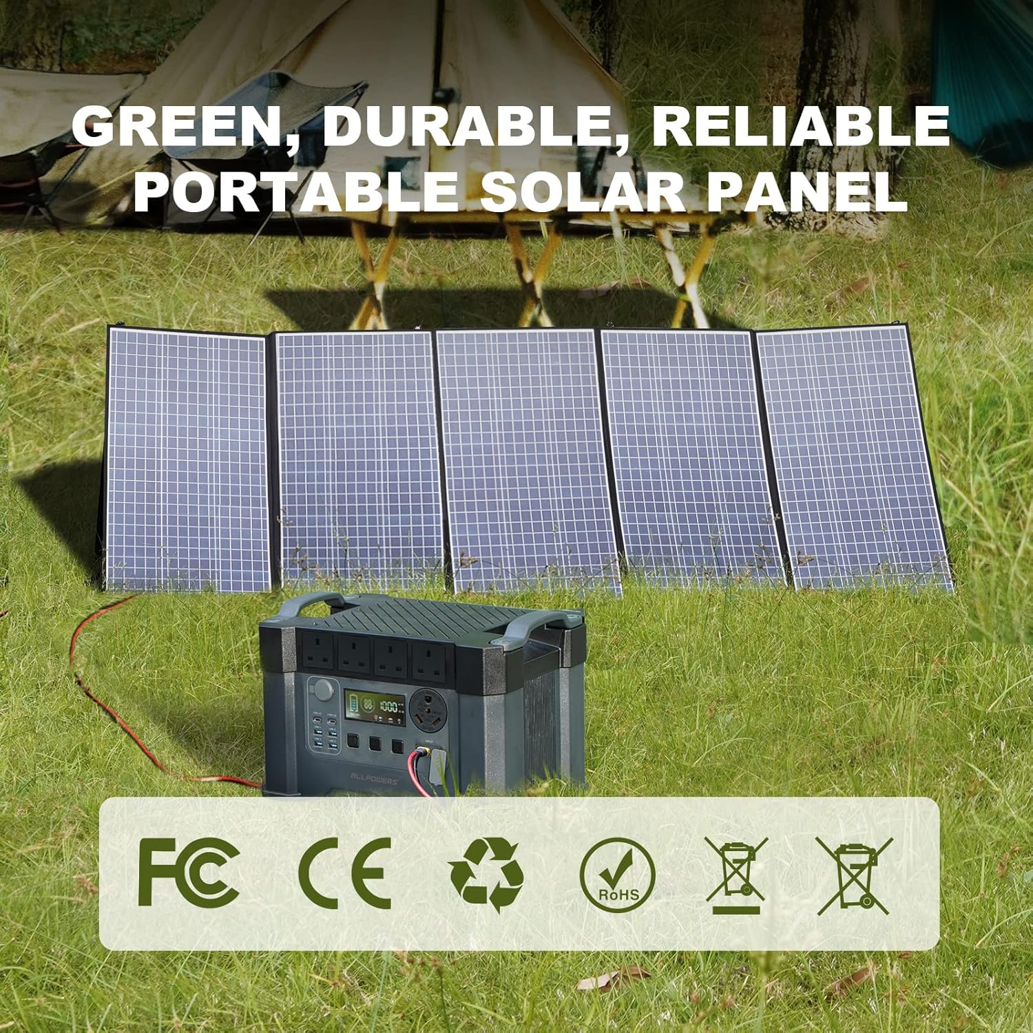 400W Foldable Portable Solar Panel Charger Camping RV Power