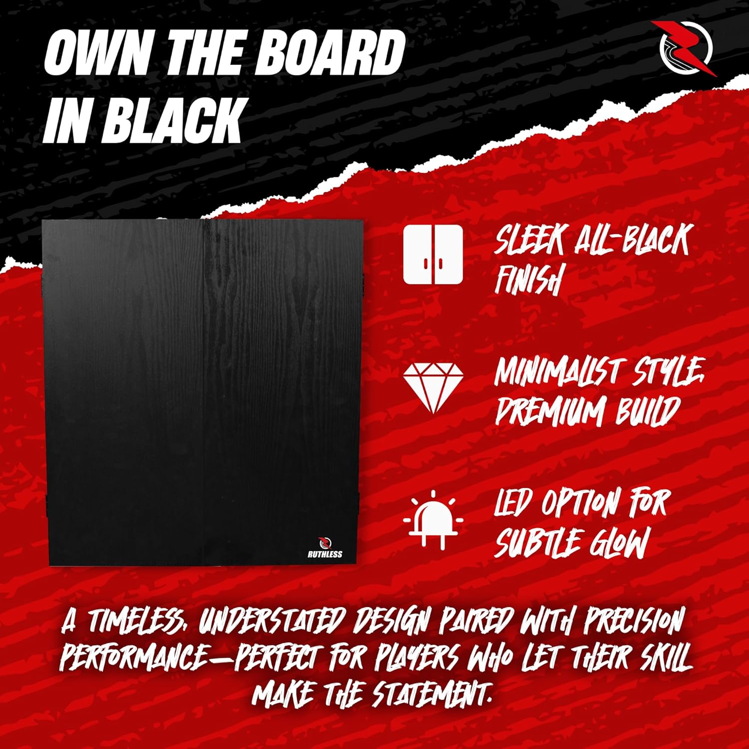 Dart Board Cabinet Set LED Light Home Darts Kit with Darts