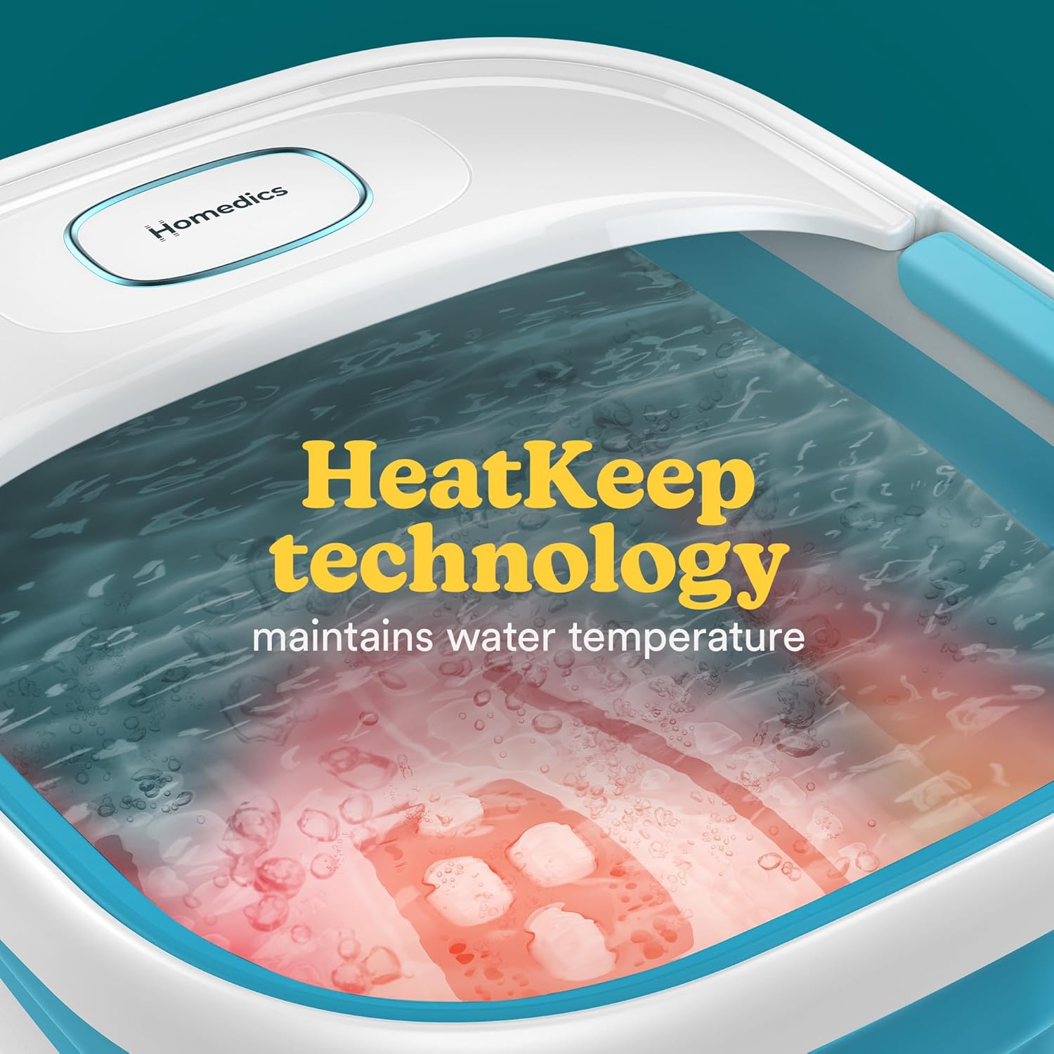 Collapsible Foot Spa Massager Heat Bubble Foldable Bath UK12