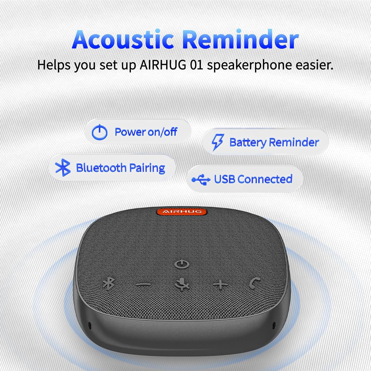 USB Bluetooth Conference Speakerphone 360 Mic Noise Cancel