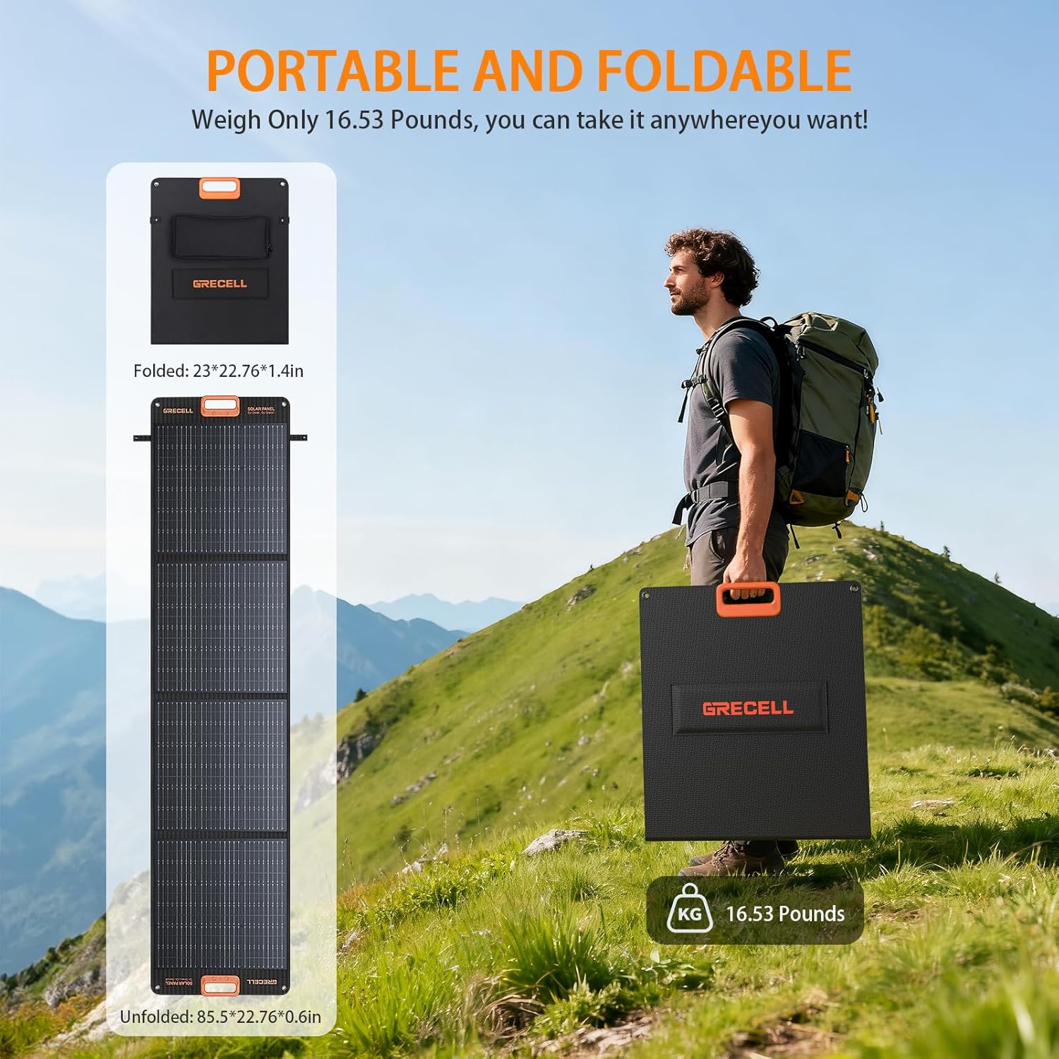 200W Portable Foldable Solar Panel Power Station RV