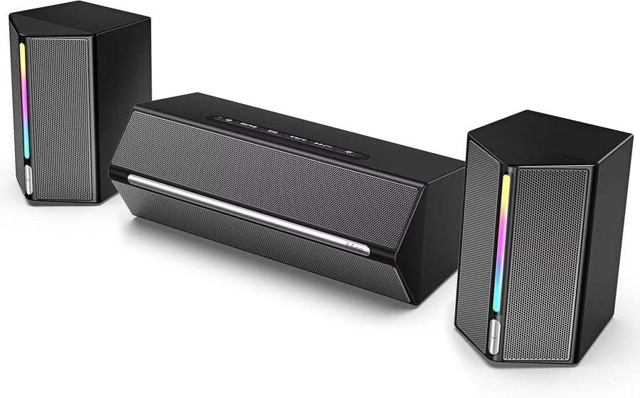 PC Speakers with Subwoofer RGB Gaming Soundbar Bluetooth