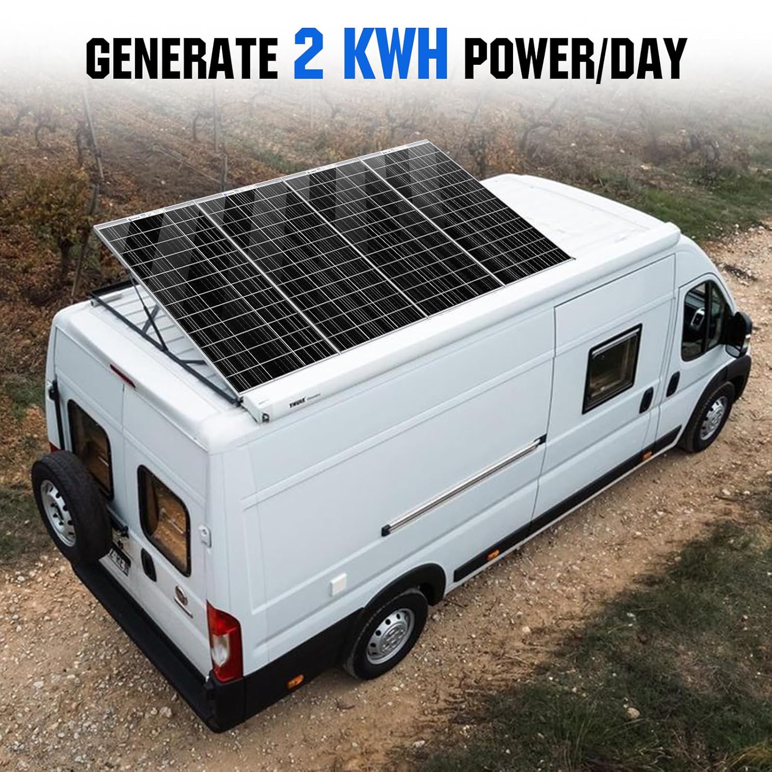 480W Solar Panel Kit 12V Lithium Battery MPPT Inverter RV Home