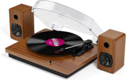 Bluetooth Vinyl Record Player 3-Speed Belt Drive Turntable with Stereo Speakers