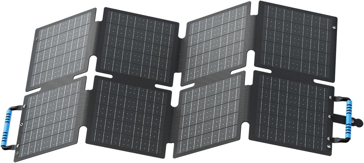 60W Foldable Solar Panel Charger USB-C USB-A Camping Travel