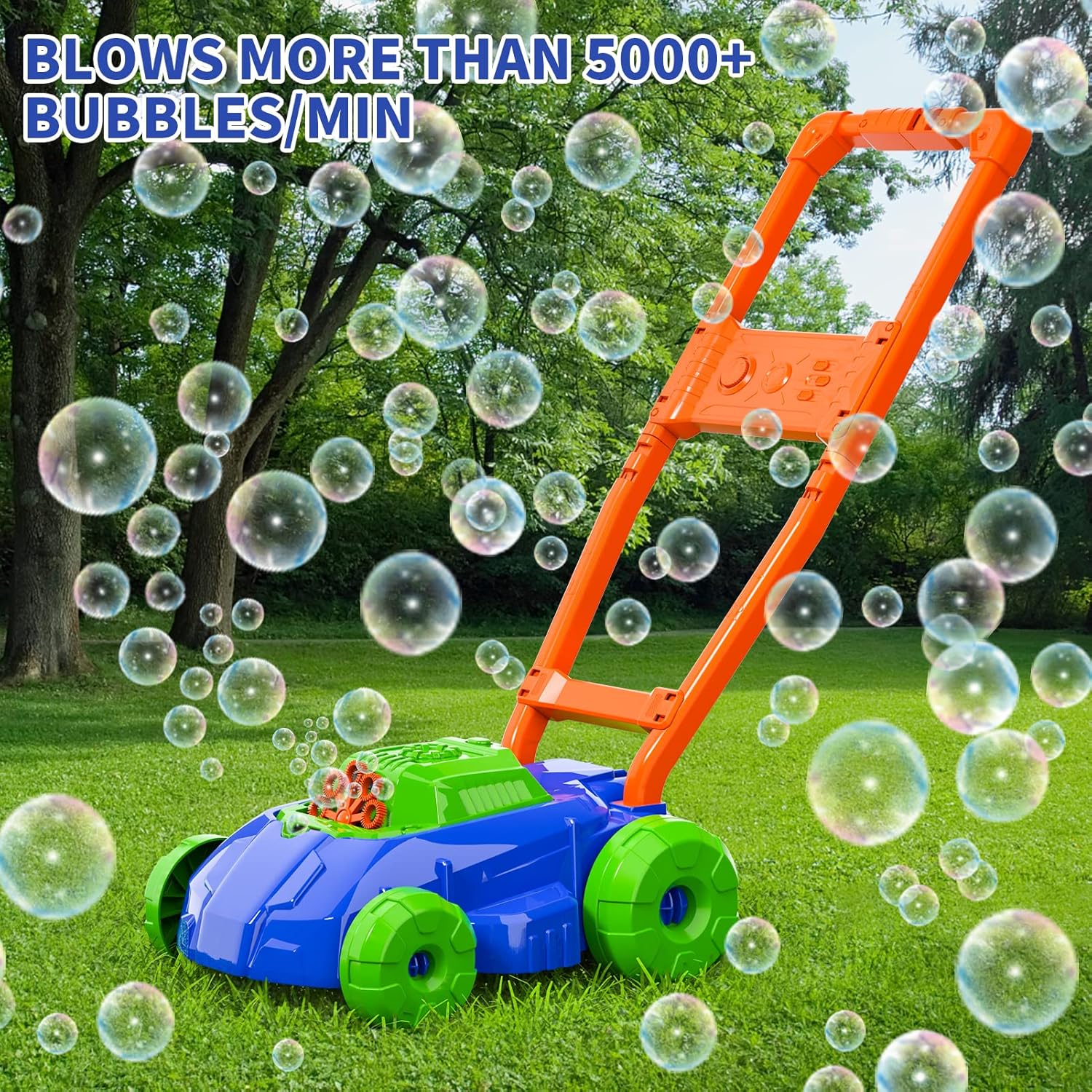 Bubble Lawn Mower 5000 Kids Push Outdoor Garden Toy