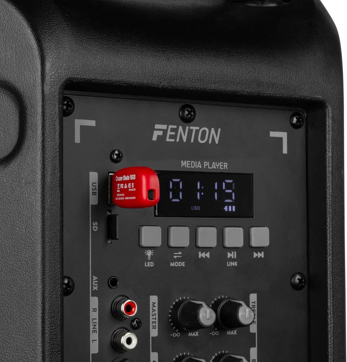 Portable PA Speaker 700W 12 Inch Bluetooth LED Wireless Mic