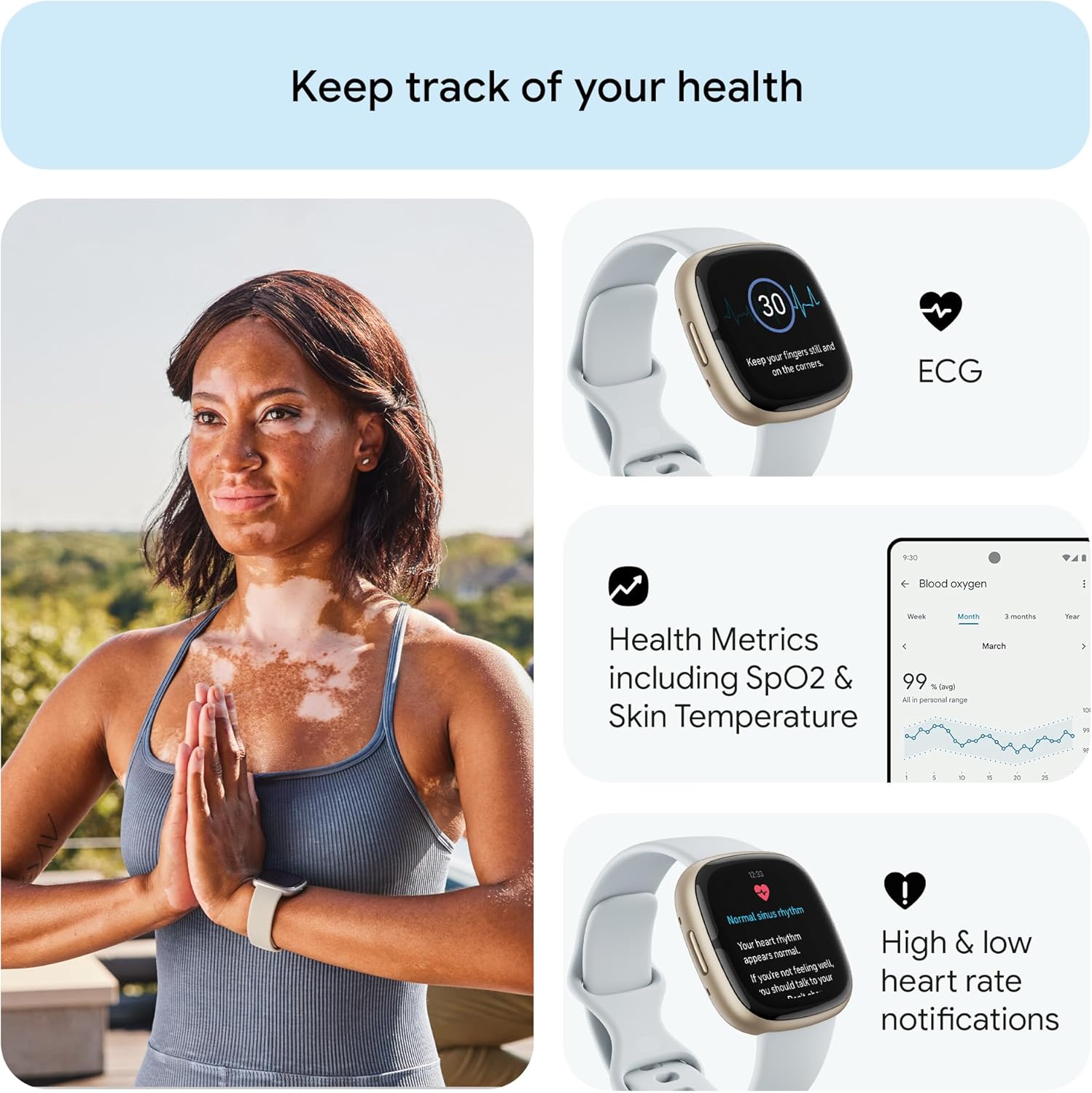 Advanced Health Smart Watch GPS ECG Sleep Stress