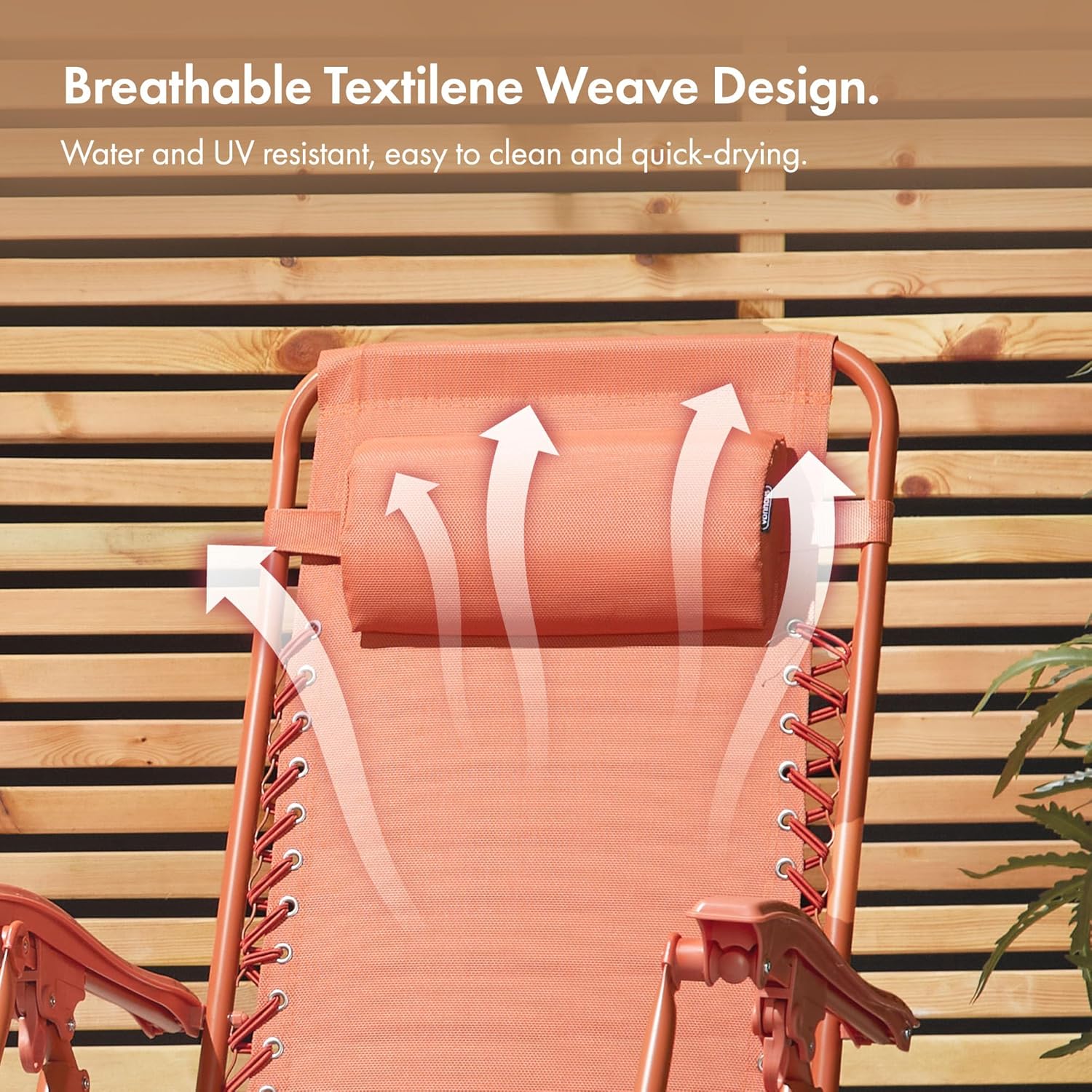 Zero Gravity Garden Chairs Set of 2 Folding Reclining Loungers