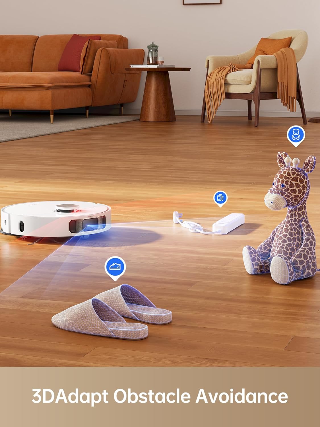 Robot Vacuum Mop Self Empty 7000Pa LiDAR Hot Wash Smart Clean