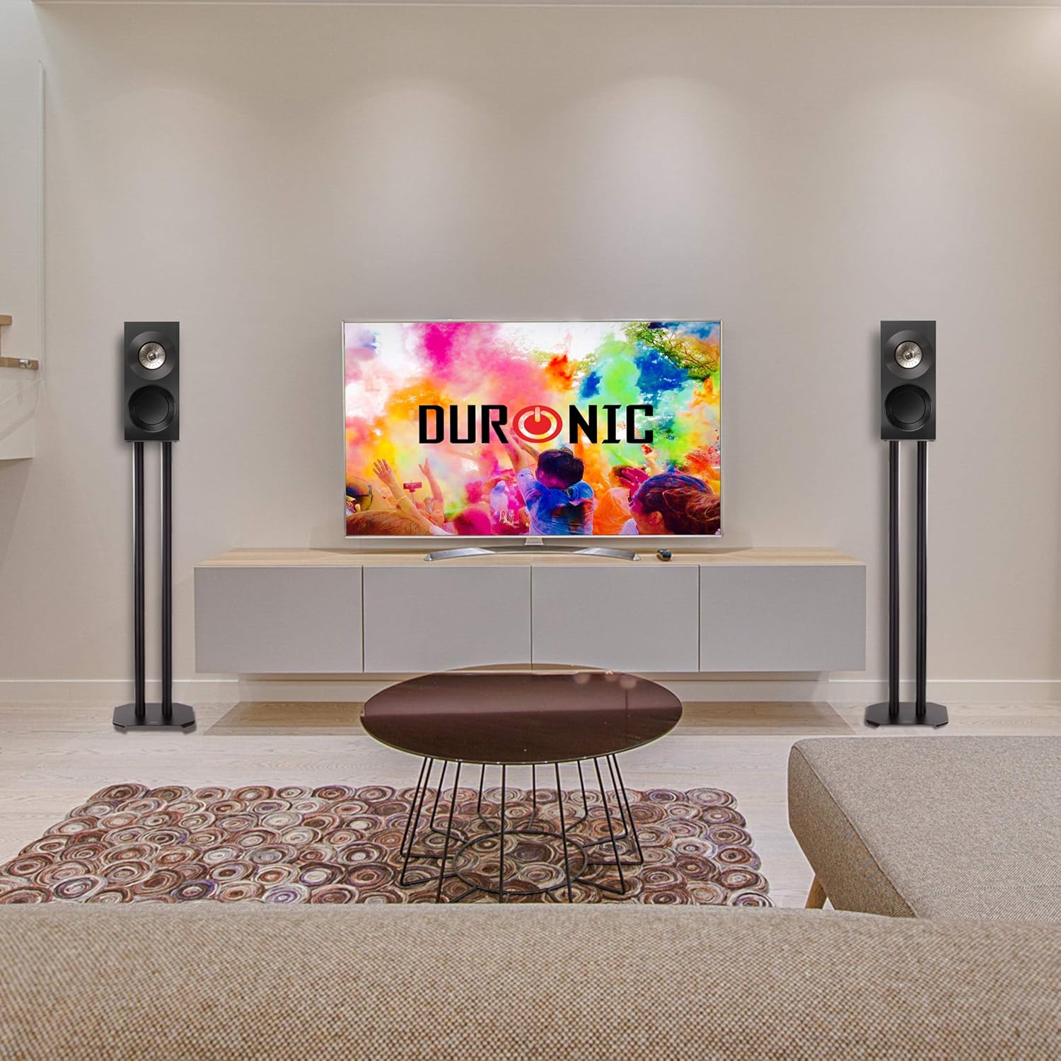 Speaker Stands Pair 80cm Steel HiFi Floor Stands Vibration Isolation