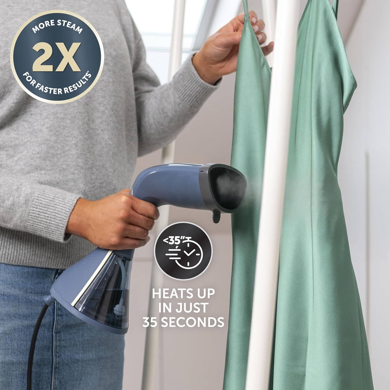 Handheld Clothes Steamer 2100W 40g Steam Fast Heat 240ml